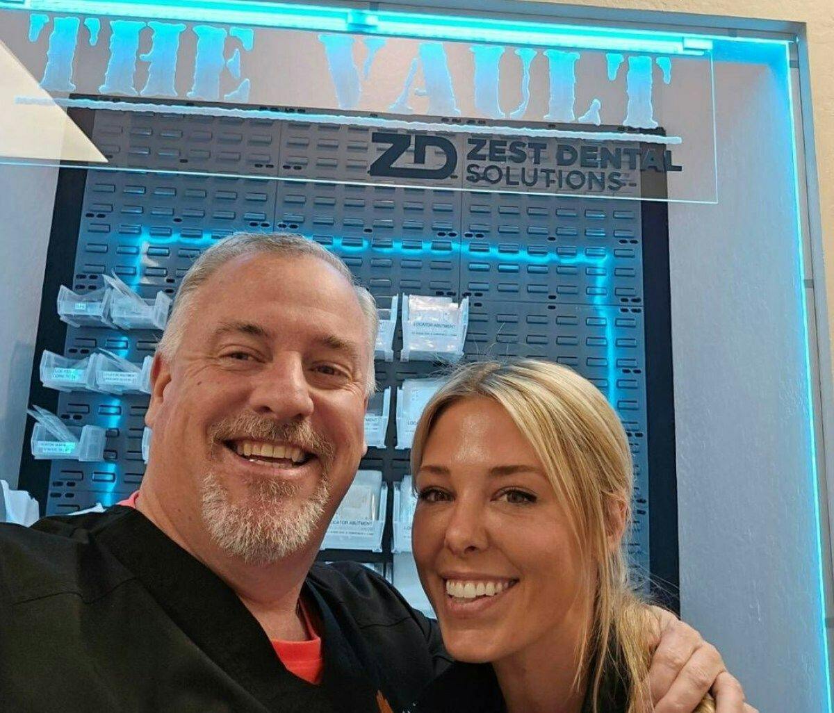 The Pathways' Justin Moody, DDS, with Zest Clinical Success Manager Jessica Shivers, RDH. | Image Credit: © Zest Dental Solutions