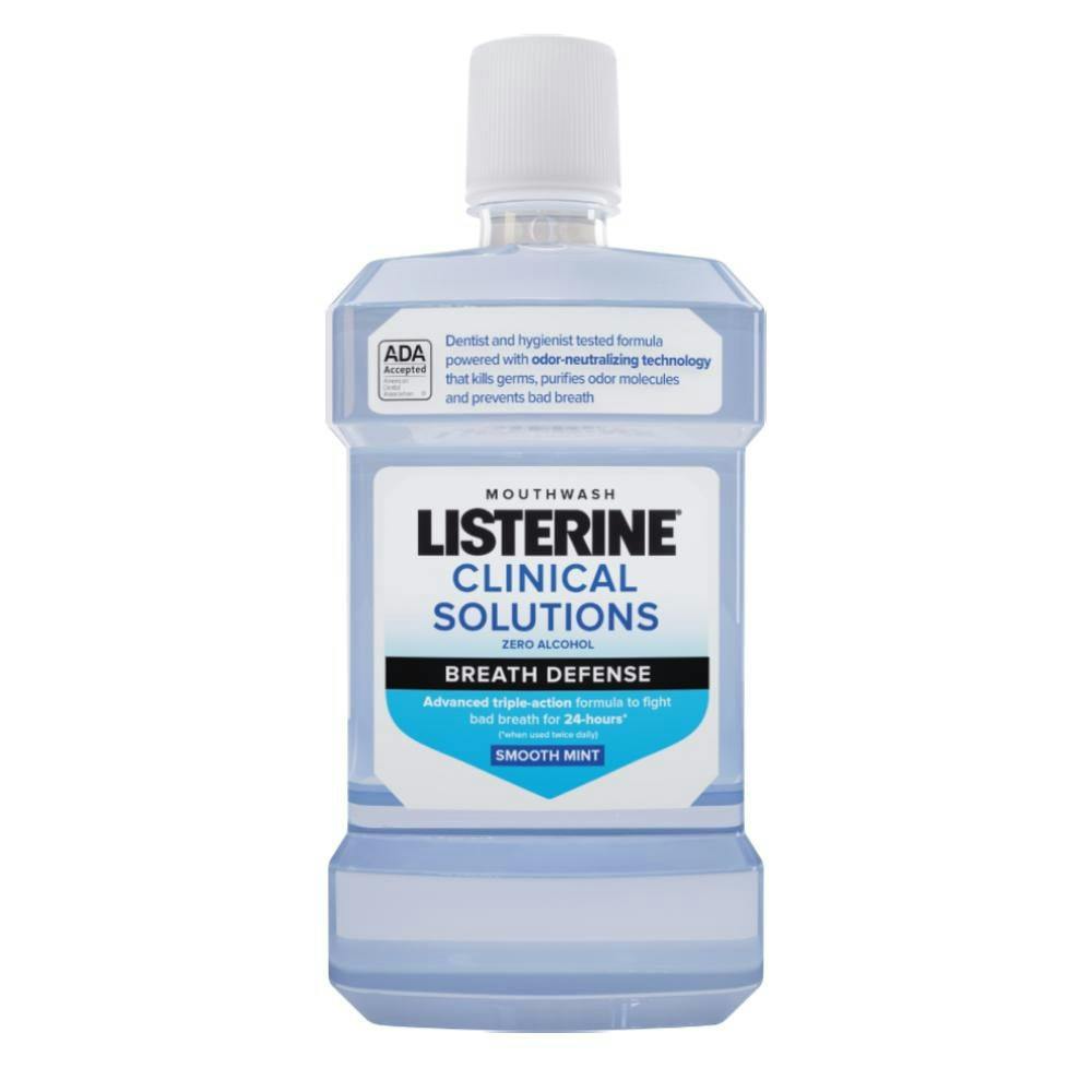 Clinical Solutions Breath Defense: Offering 24-hour fresh breath when used twice daily, this mouthwash includes zinc chloride and cutting-edge technology that neutralizes and transforms odor molecules, along with 4 essential oils that effectively combat bacteria.